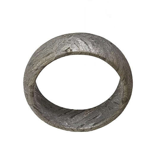 Handcrafted Meteorite Ring, 7.8mm Width, Natural Westenden Pattern, Altai Iron (Size: 9.5)