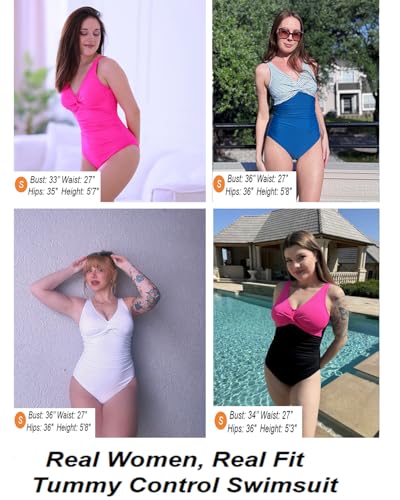 Holipick Green Women Tummy Control One Piece Swimsuit - Push Up Bathing Suit Full Coverage Slimming Swimwear XXL
