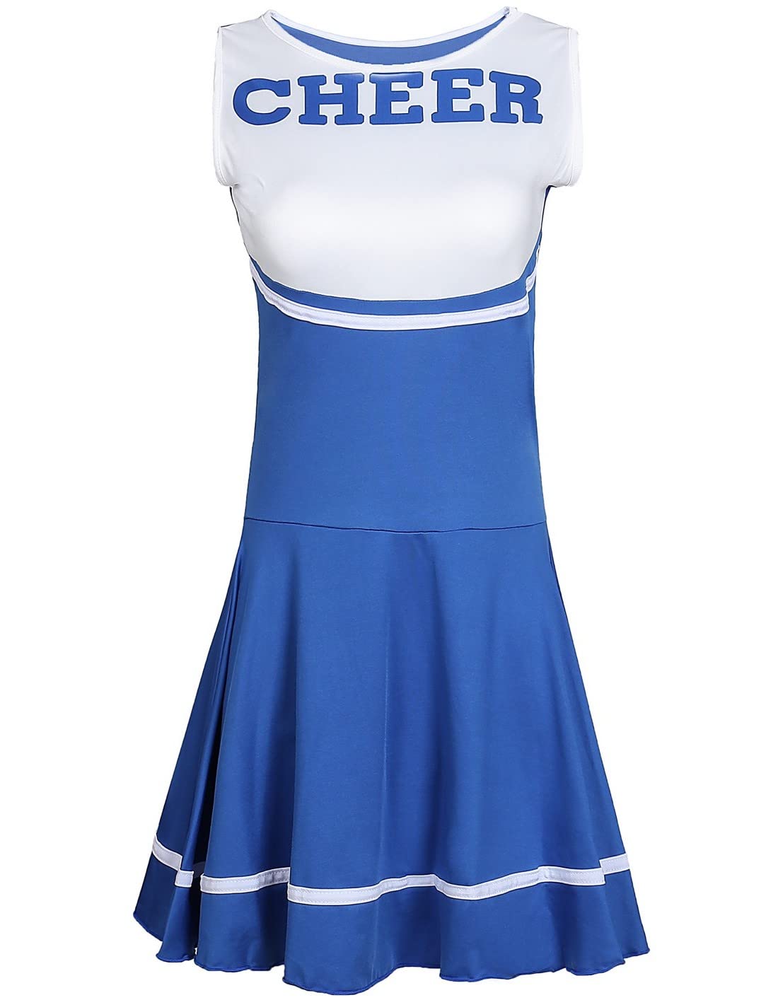 Cheerleader Costume Uniform - Women's Musical Dance Outfit with Multiple Colors Blue