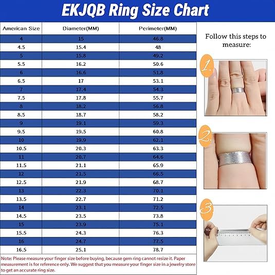 EKJQB Sterling Silver 5CT Sapphire Signet Men's Ring Square Genuine Sapphire Ring Handcrafted Vintage Textured Band Groom Jewelry Engagement Wedding Christmas Gift for Husband