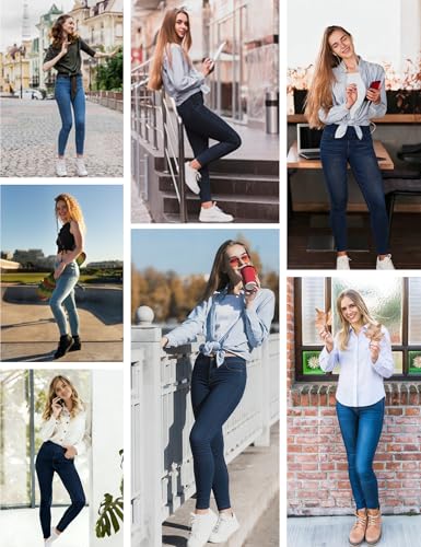 Heathyoga Stretchy Jeans for Women Trendy High Waist Pull On Jeggings Tummy Control Womens Skinny Jeans Leggings with Pockets