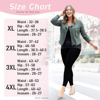 FULLSOFT 3 Pack Plus Size Leggings with Pockets for Women-High Waisted Tummy Control 1X-4X Soft Yoga Pants for Workout(Rosy+Blue++White 3X-Large)