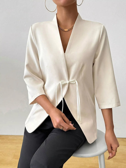 Three-Quarter Sleeves Blazer