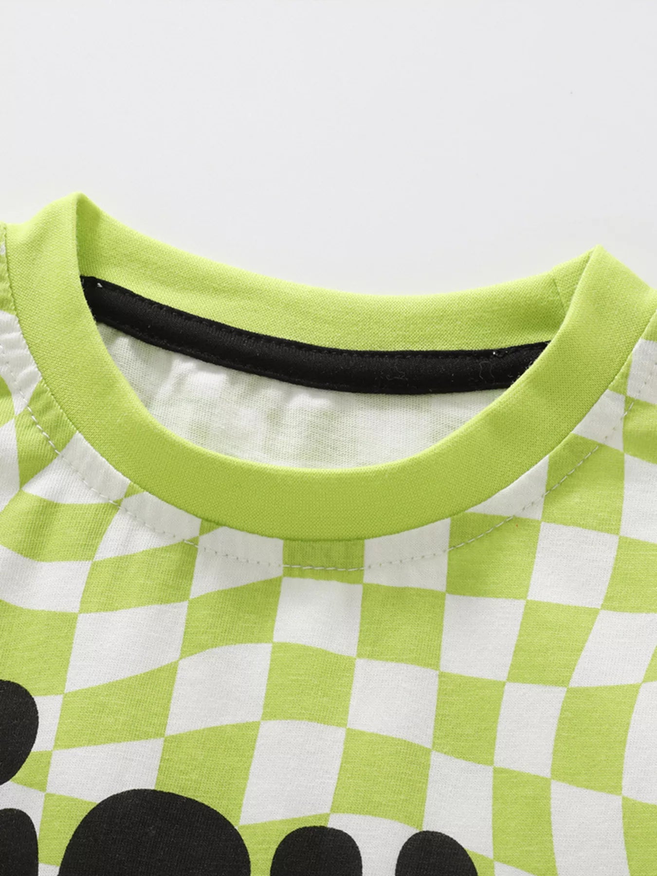 Children's Checkered Top and Pants Set