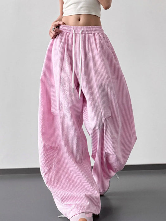 Drawstring Wide Leg Pants