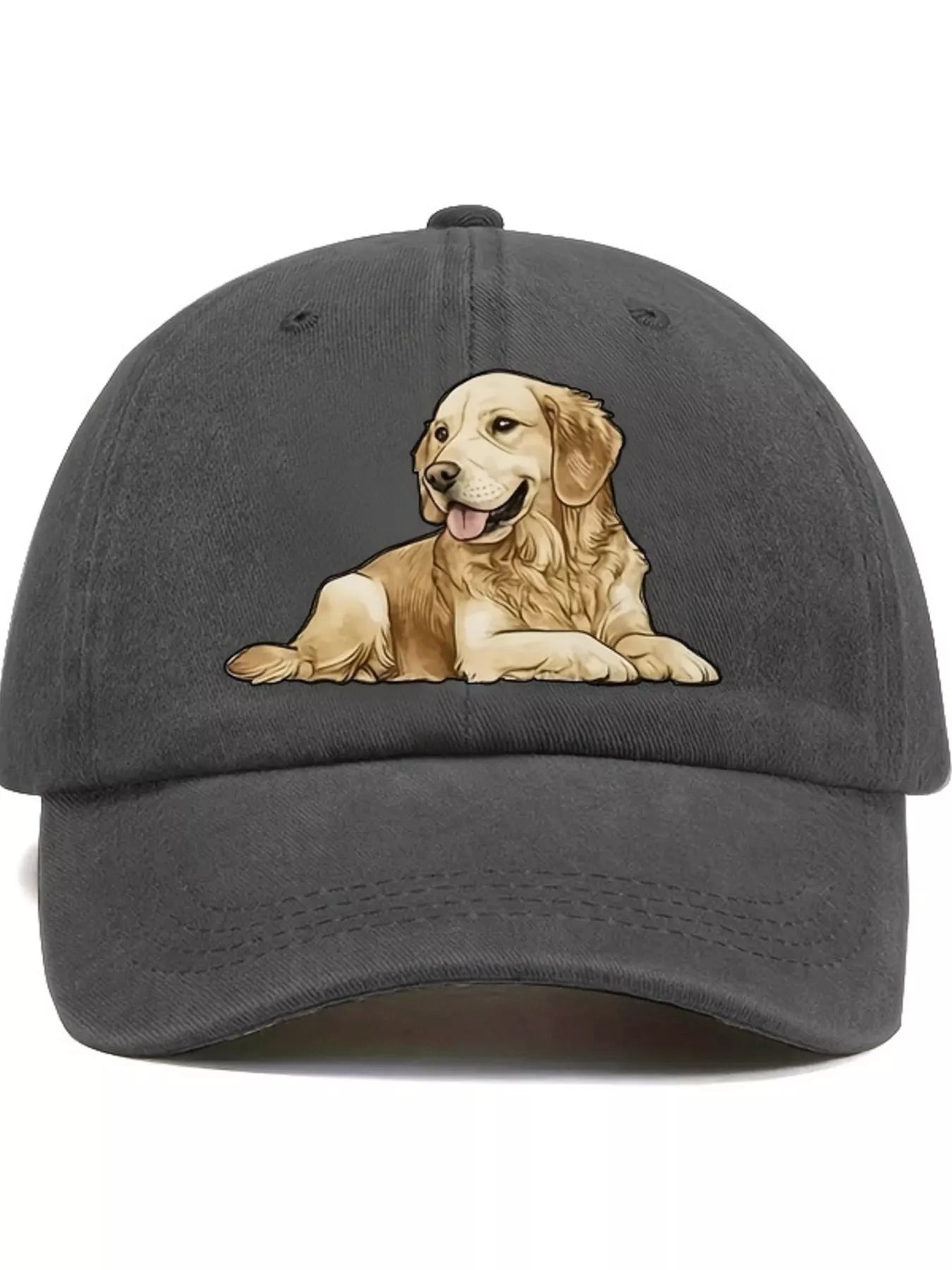 Dog Washed Adjustable Baseball Cap Black One Size