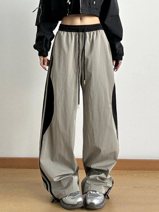 Striped Wide Leg Drawstring Pants