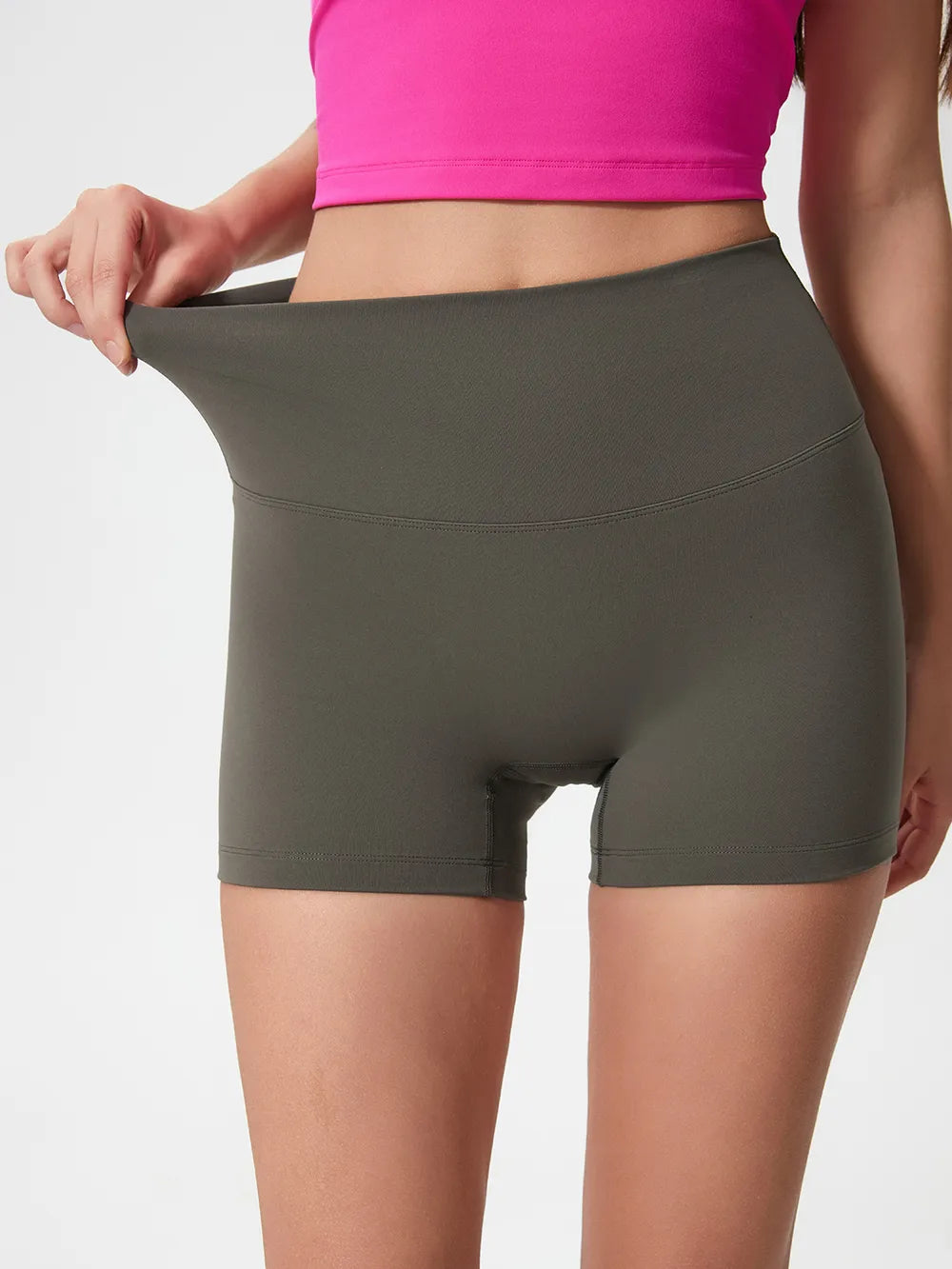Millennia High Waist Active Shorts Deep Dark Green