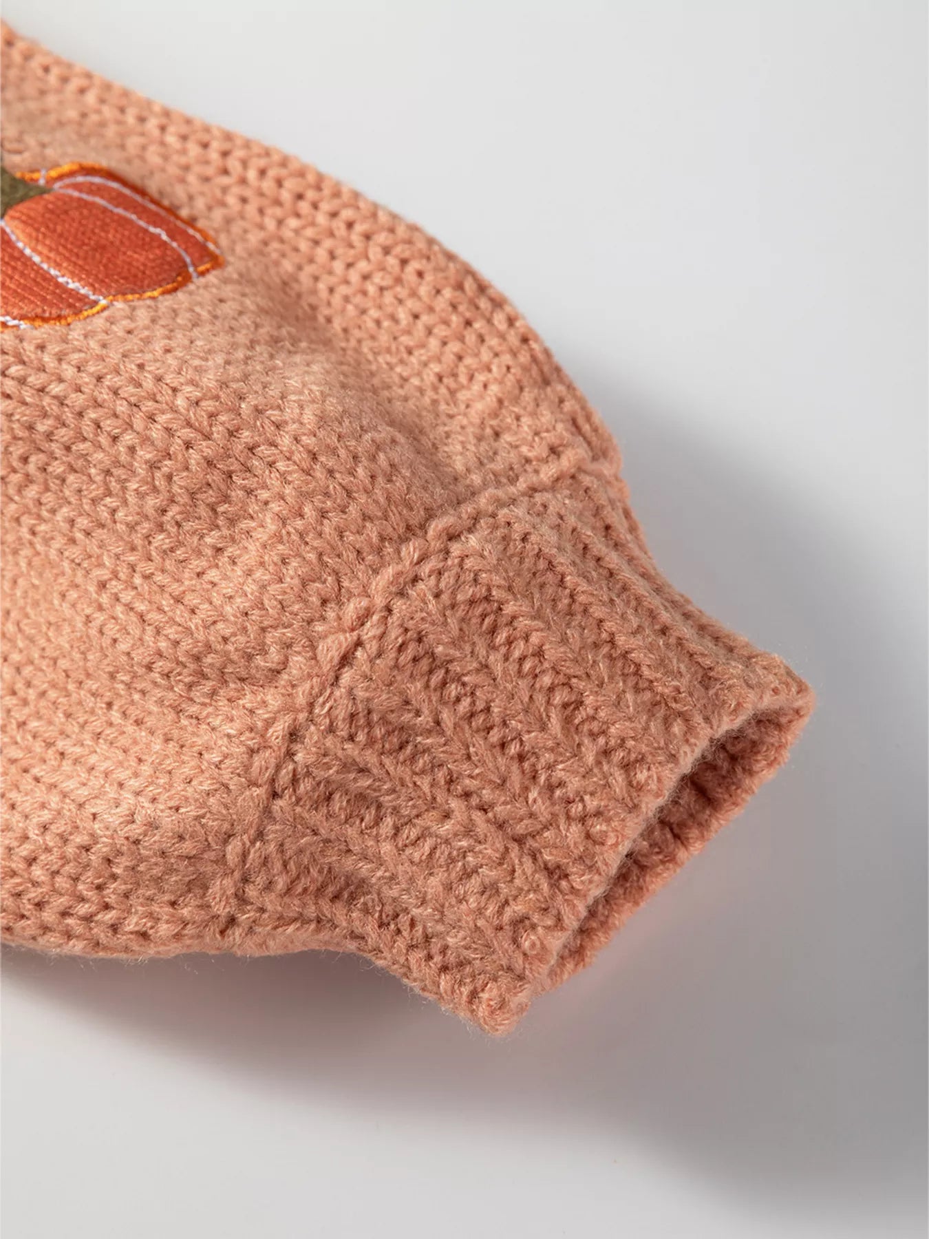 Pumpkin Tree Print Open Front Drop Shoulder Midi Cardigan