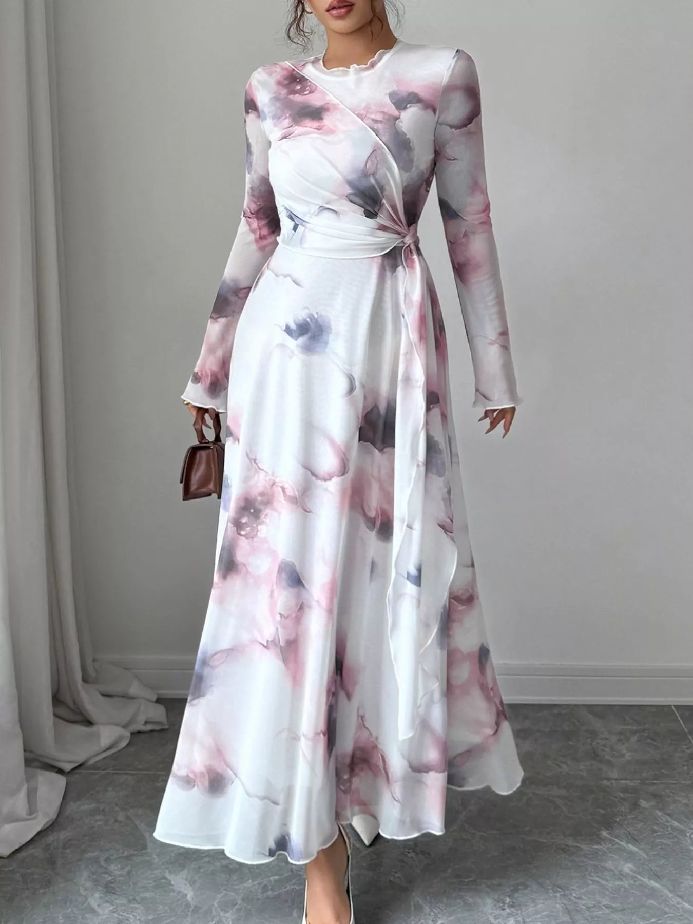 Tie-Dye Long Sleeve Maxi Dress
