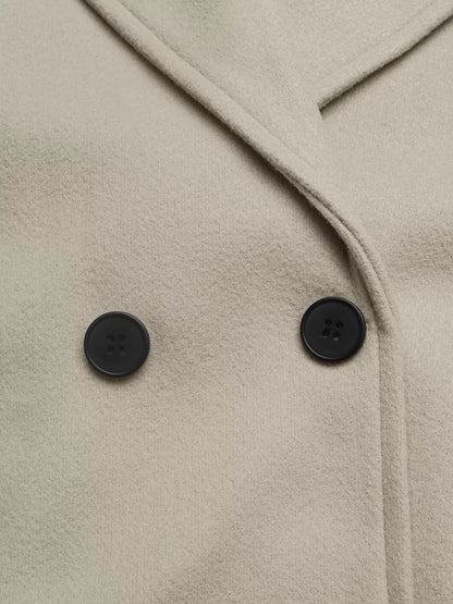 Double-Breasted Wool Blend Outerwear