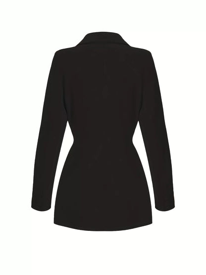 Slim-Fit Lapel Collar Blazer