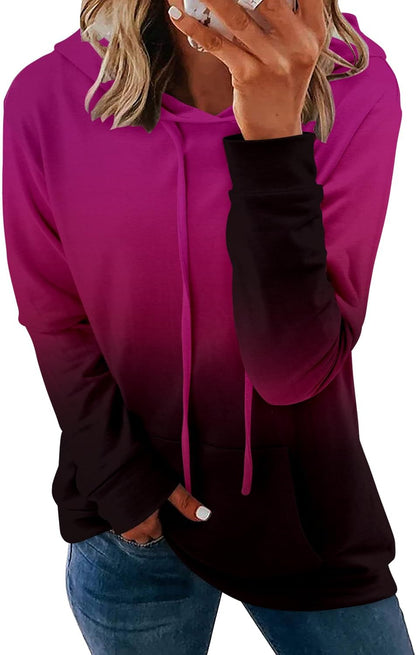 Pullover Hoodie - Tie Dye & Floral Print Hooded Sweatshirt with Pockets Medium E-rose