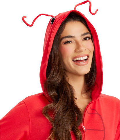 Lobster Costume - Women's Red Sea Crustacean Halloween Jumpsuit