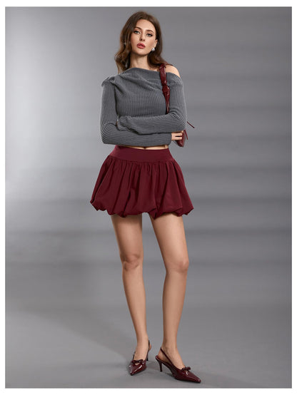 Bubble Skirt - Bubble Skort with Shorts Underneath - High Waisted Y2K Skirt Shorts for Women