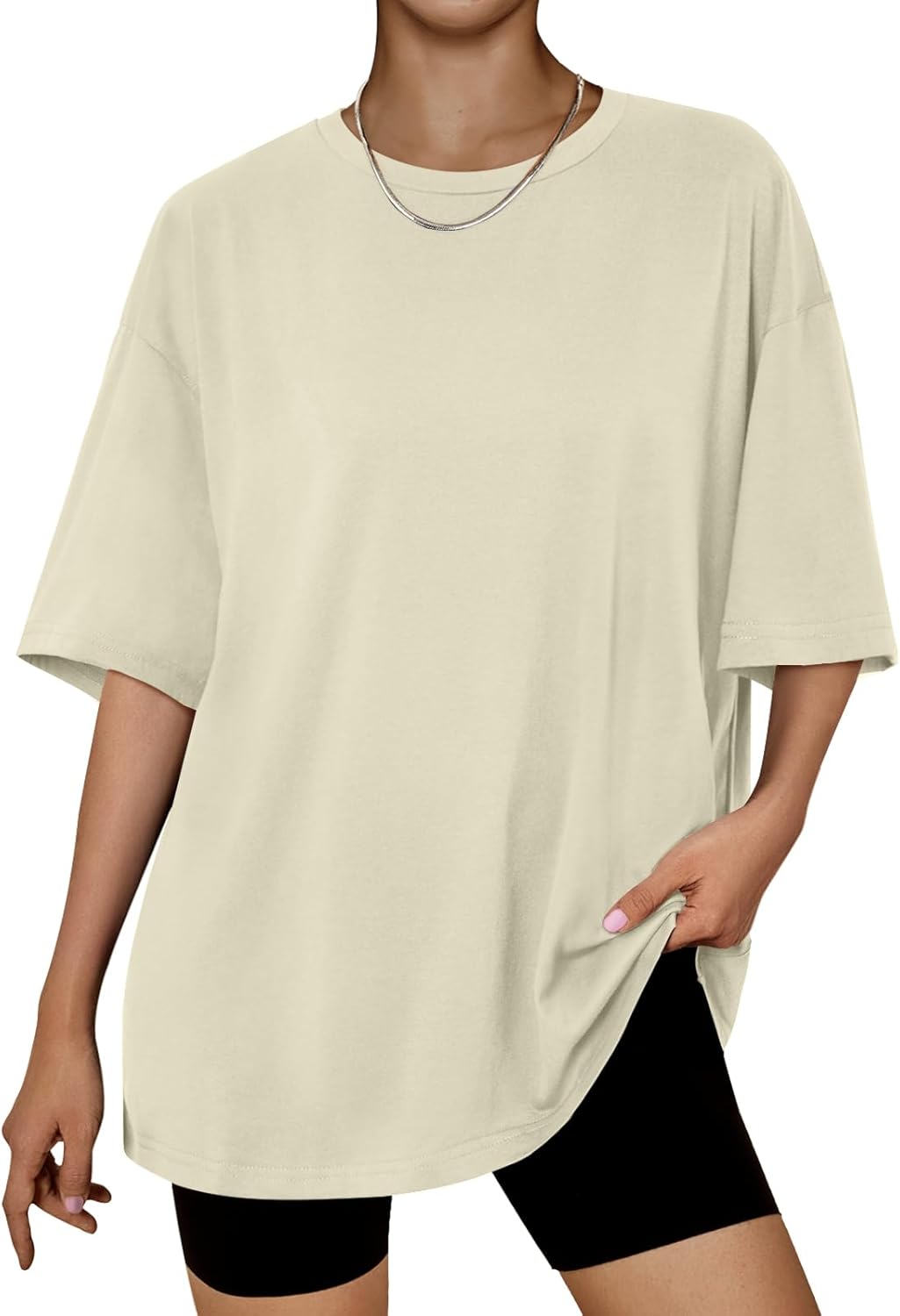 Women's Oversized Summer T-Shirt Short Sleeve Casual Workout Top