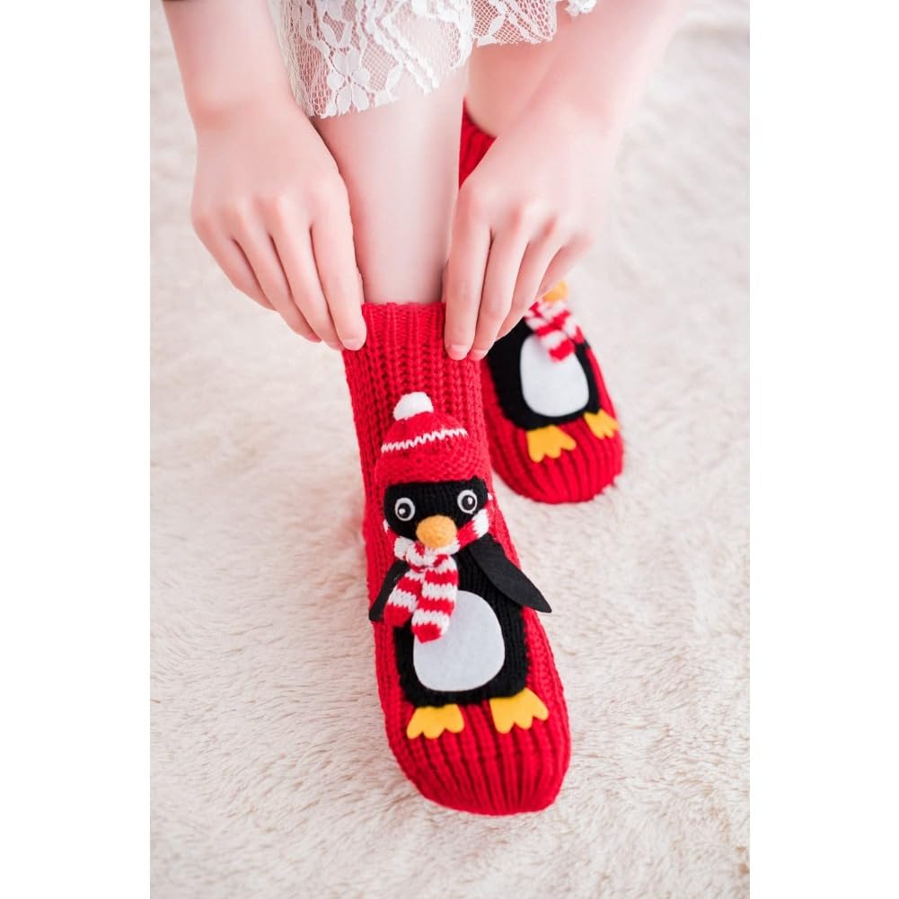 Cute Animal Socks for Women - Plush Long Stocking Socks with 3D Designs