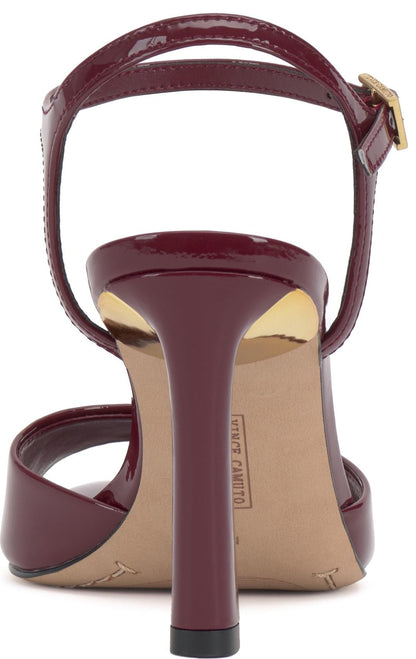 Vince Camuto Women's Lilah Ankle Strap High Heel Sandal, Chianti, 8.5