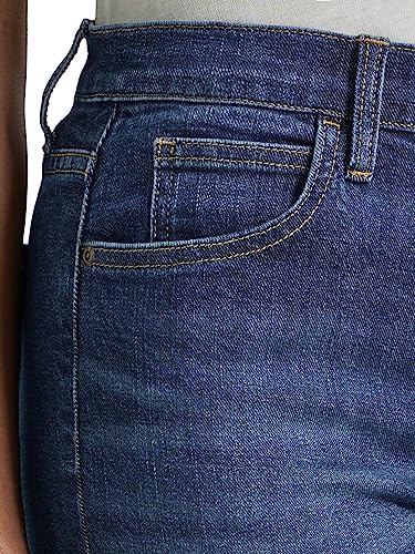 Lee Women's Legendary Mid Rise Flare Jean, Inner Strength, 14 Short