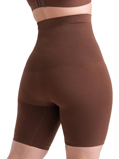 High Waisted Shapewear Women Tummy Control Shorts Body Shaper Underwear Chocolate