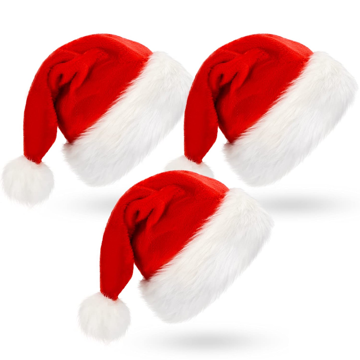 BOSONER Santa Hat: Christmas Hat Adult - Santa Hat for Women and Men - Led Santa Hat