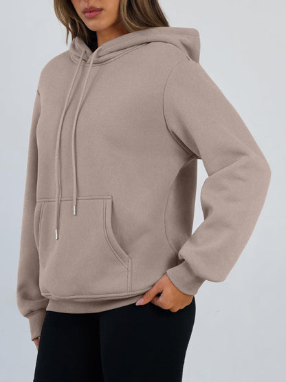 Women's Winter Fleece Sherpa Lined Hoodie - Warm Pullover Sweatshirt