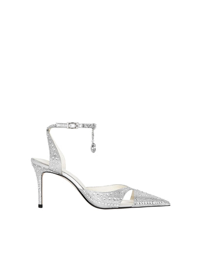 JW PEI Women's Haidi Artificial Crystal Pumps - Silver