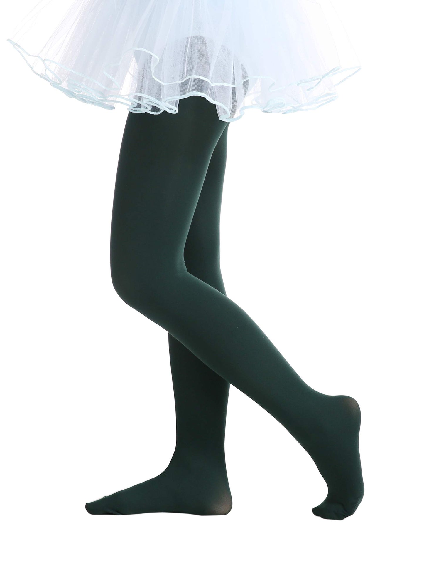 EVERSWE Girls Semi Opaque Footed Tights, Microfiber Tights