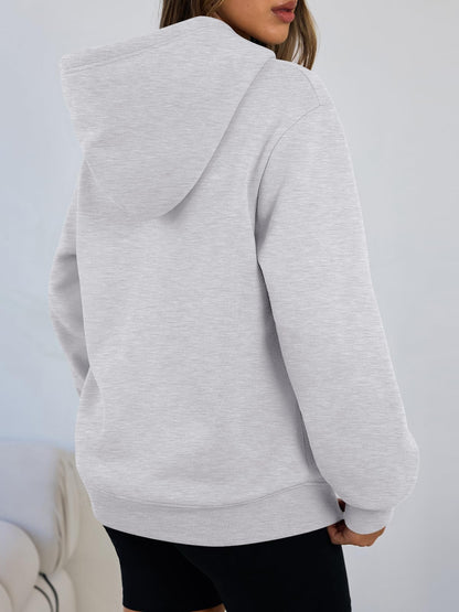 Women's Winter Fleece Sherpa Lined Hoodie - Warm Pullover Sweatshirt