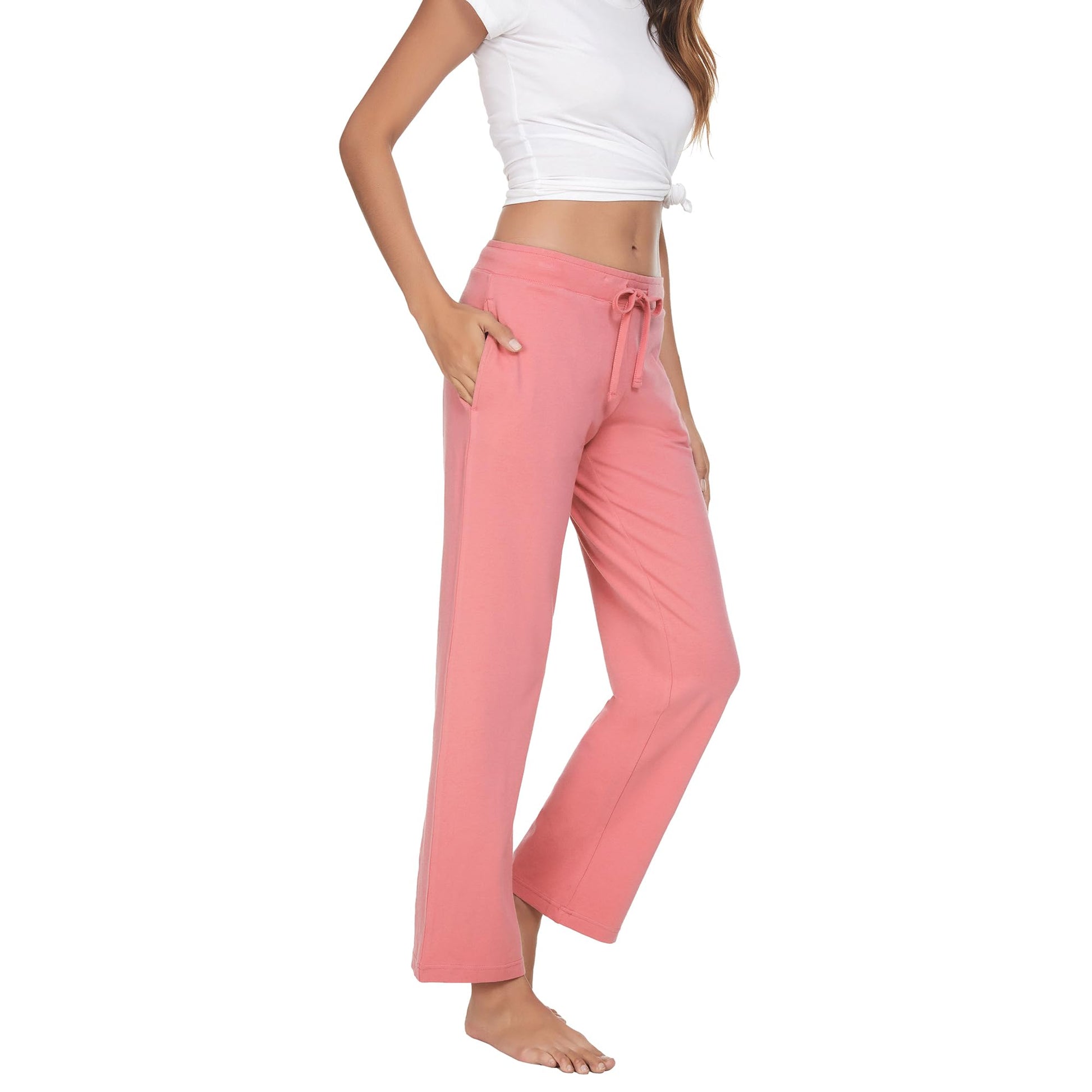 Women's Cotton Pajama Pants - Soft Comfortable Lounge Sleep Bottoms