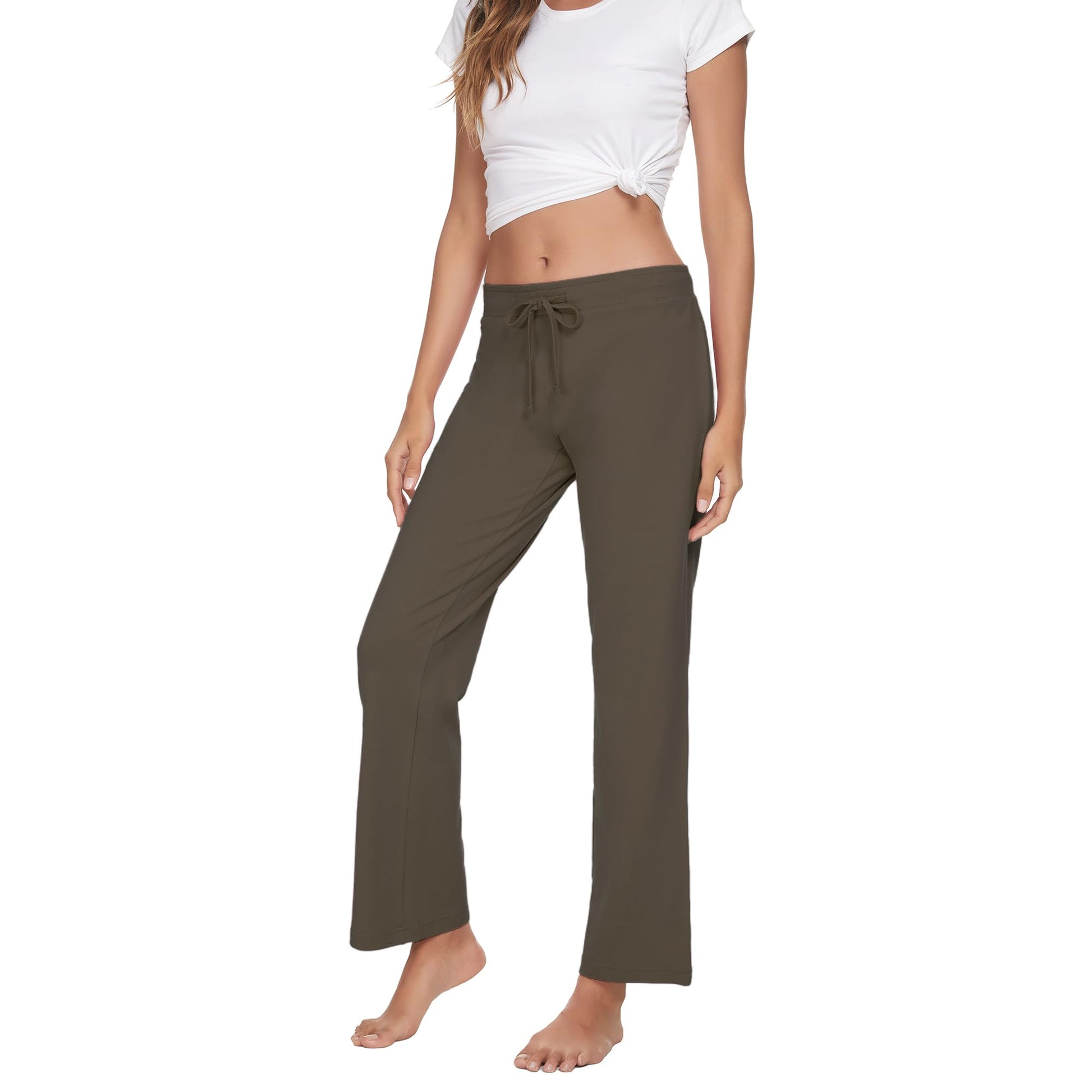 Women's Cotton Pajama Pants - Soft Comfortable Lounge Sleep Bottoms