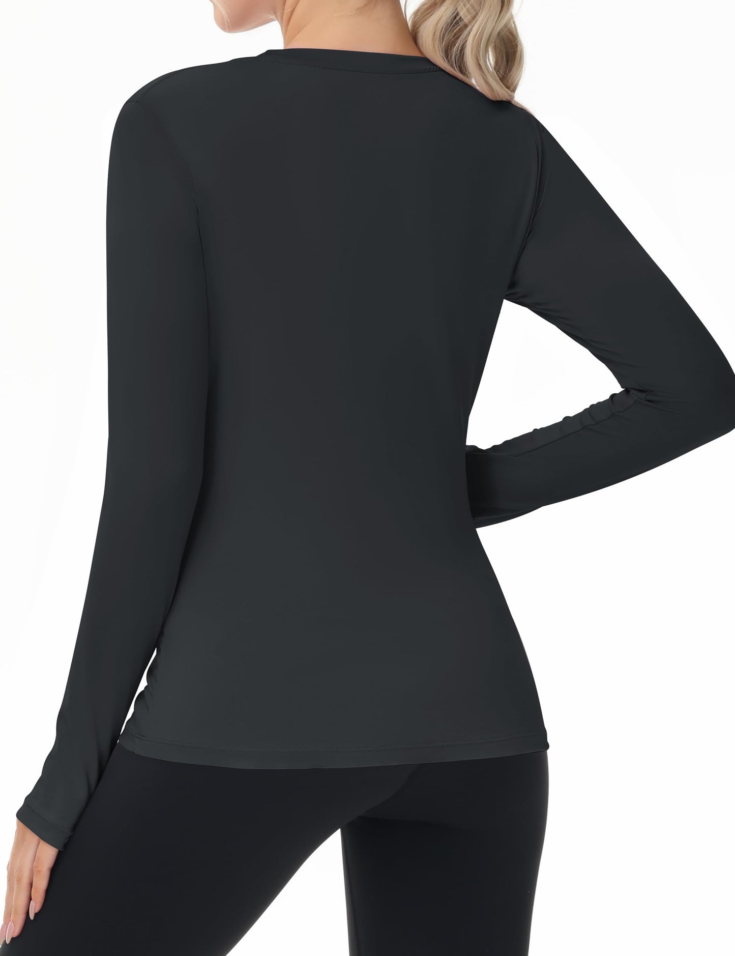 Women's UPF 50+ Sun Protection Long Sleeve Shirt - Athletic Rash Guard with Thumb Holes