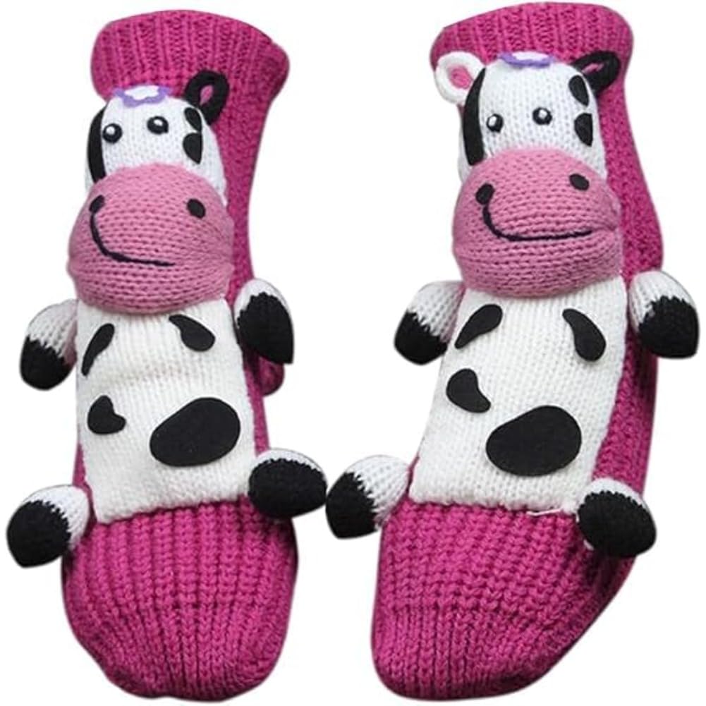 Cute Animal Socks for Women - Plush Long Stocking Socks with 3D Designs M