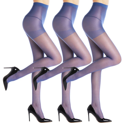 Women's 20D Sheer Control Top Pantyhose - 3 Pack Ultra Thin Tights with Reinforced Toes