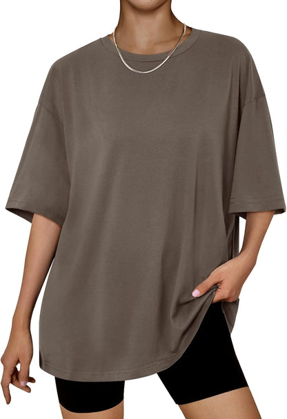 Women's Oversized Summer T-Shirt Short Sleeve Casual Workout Top