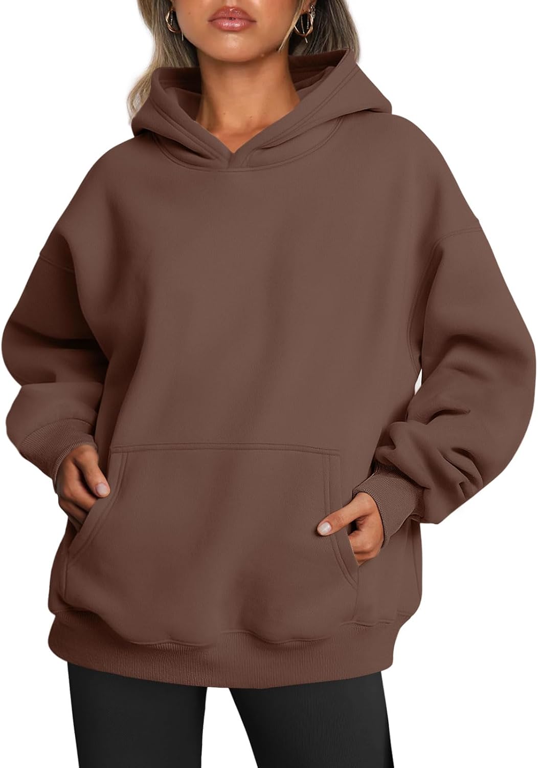 Oversized Fleece Hoodie - Thick Pullover Sweatshirt for Fall & Winter