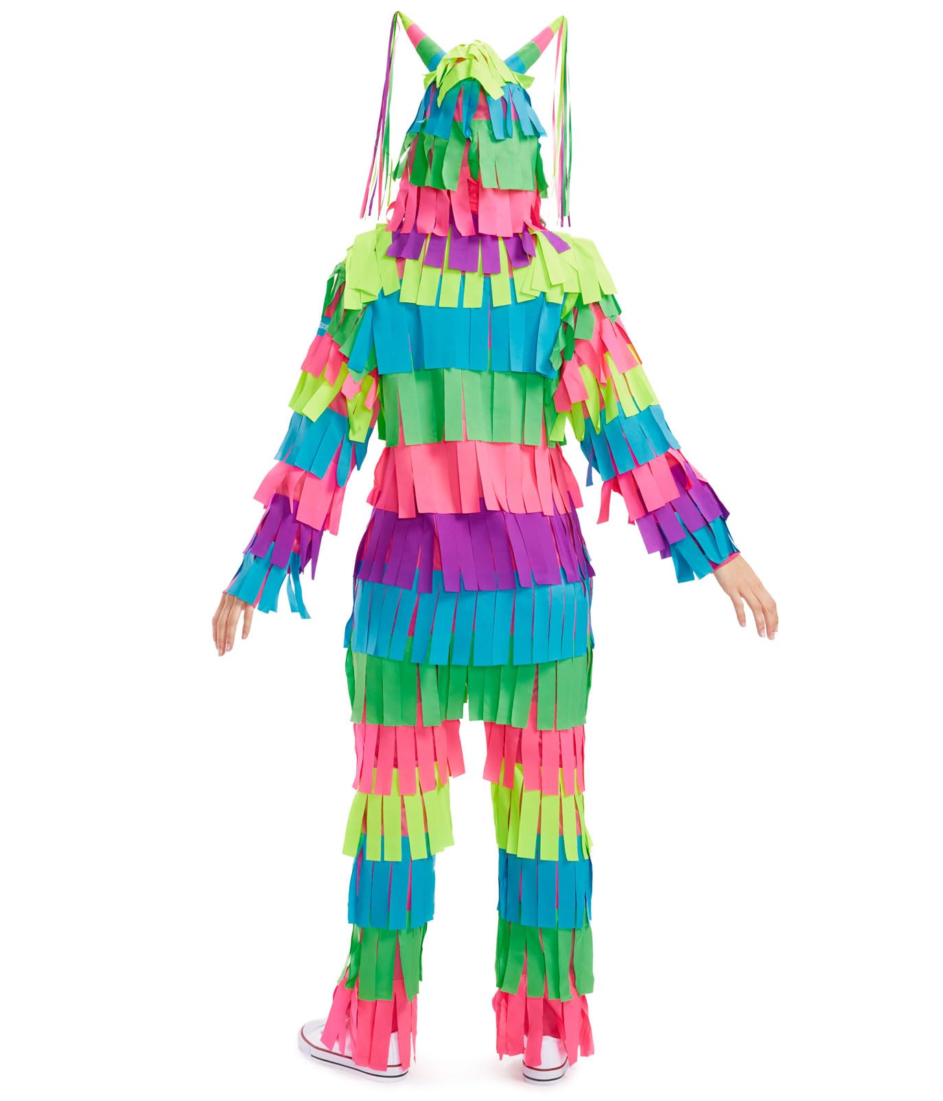 Women's Pinata Jumpsuit Halloween Costume - Bright Multicolored Onesie