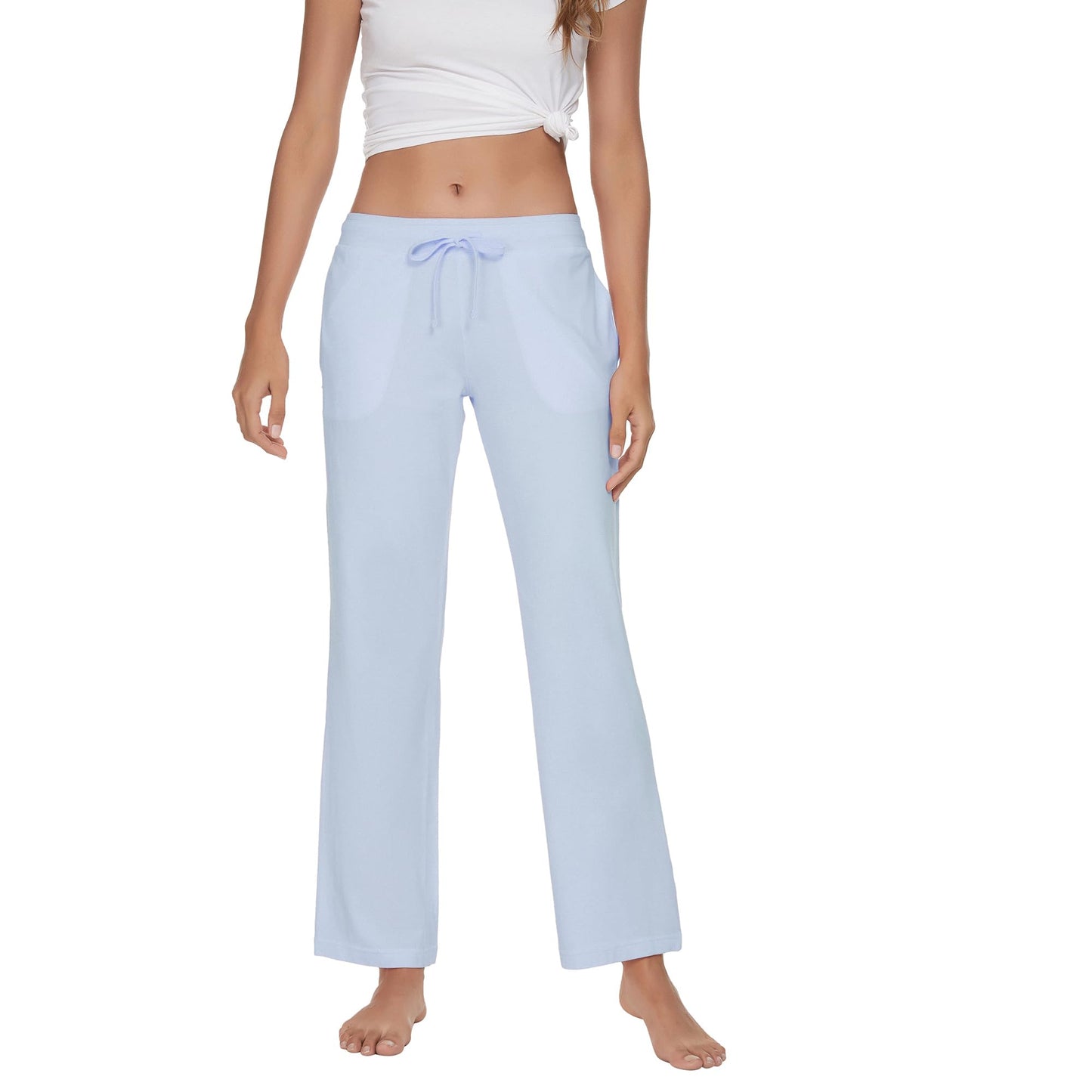 Women's Cotton Pajama Pants - Soft Comfortable Lounge Sleep Bottoms