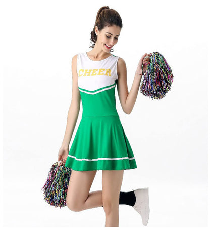Cheerleader Costume Uniform - Women's Musical Dance Outfit with Multiple Colors