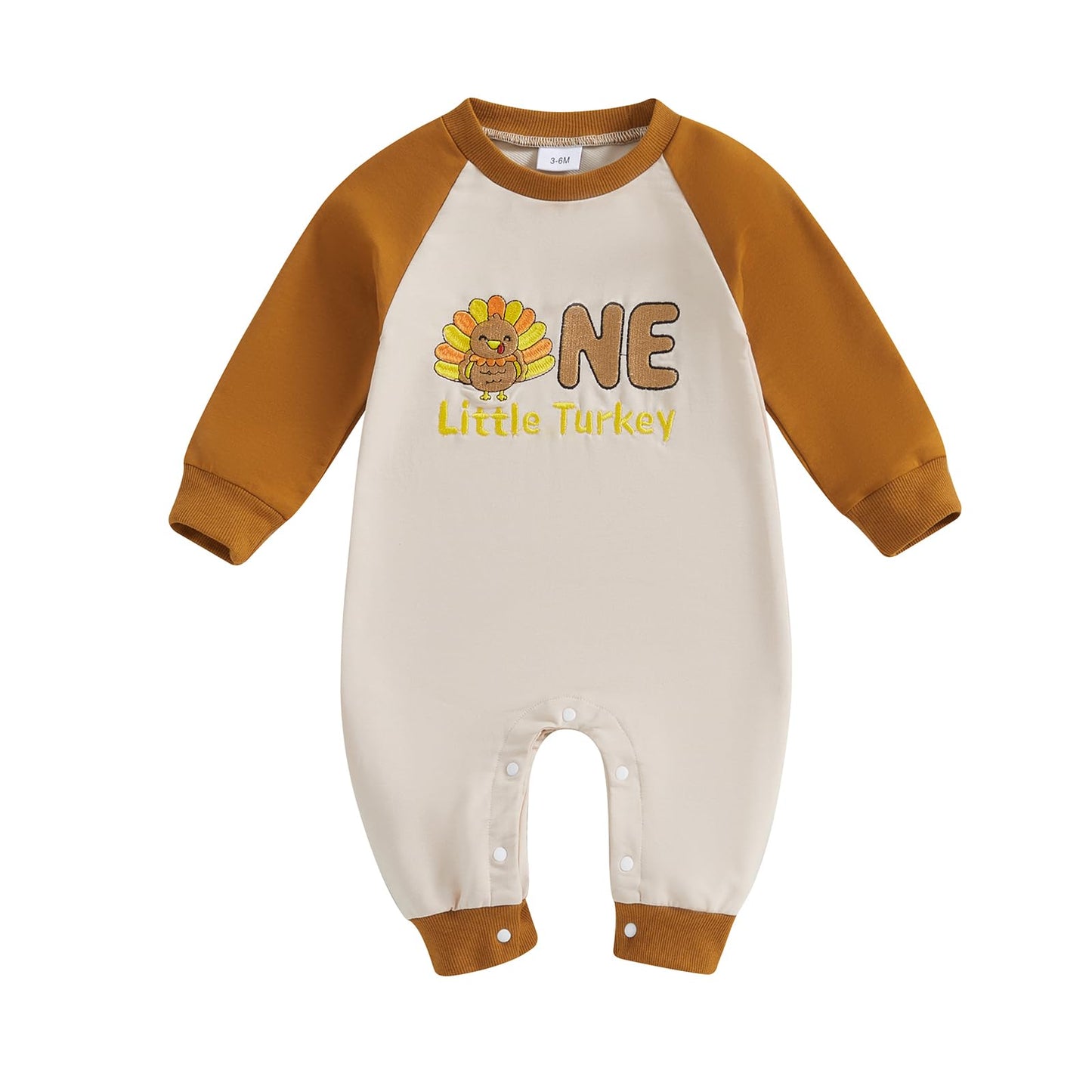 Baby Halloween Pumpkin Patch Romper - Long Sleeve Fall Winter Jumpsuit