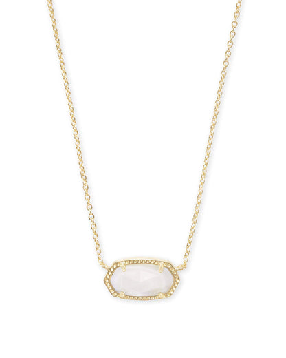 Kendra Scott Elisa Pendant Necklace - 14k Gold Plated Delicate Fashion Jewelry for Women GOLD - WHITE MOTHER OF PEARL