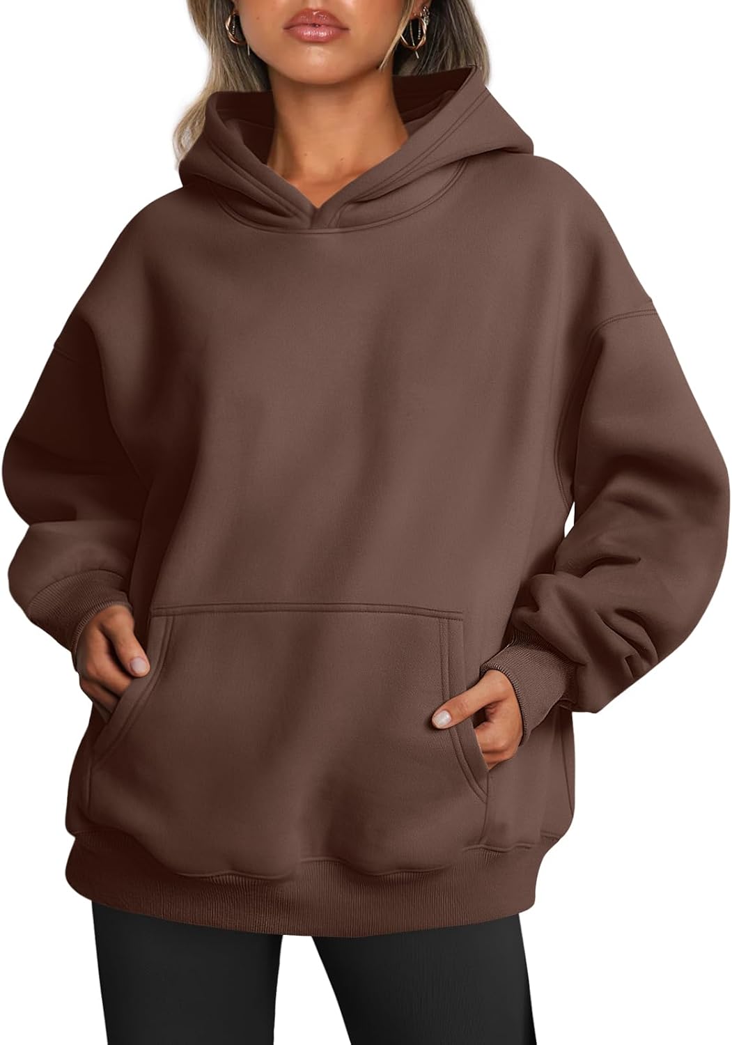Oversized Fleece Hoodie - Thick Pullover Sweatshirt for Fall & Winter
