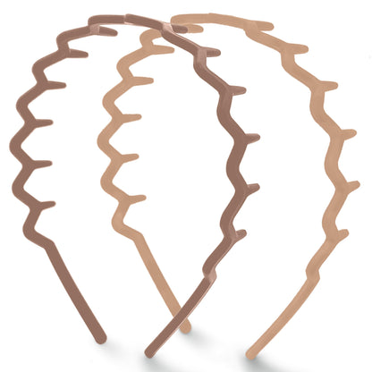 Women Accessories - Comfortable Comb Headbands with Teeth - Recycled Plastic Hair Accessories - 2 Pack Neutral