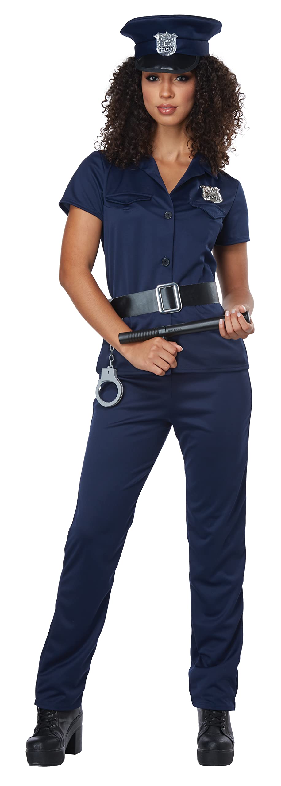 Police Woman Costume - Women's Officer Uniform with Hat and Accessories