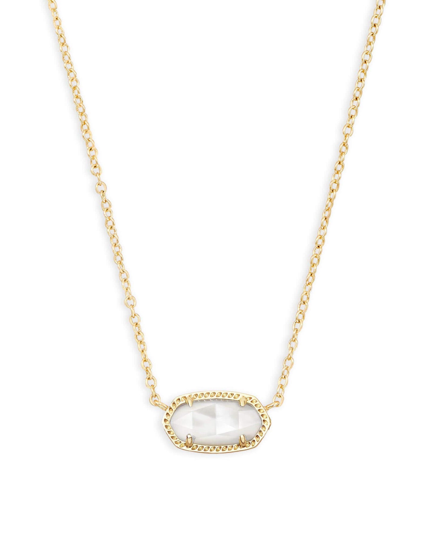 Kendra Scott Elisa Pendant Necklace - 14k Gold Plated Delicate Fashion Jewelry for Women GOLD - IVORY MOTHER OF PEARL