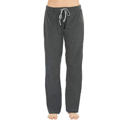 Women's Cotton Pajama Pants - Soft Comfortable Lounge Sleep Bottoms Dark Grey Mel.