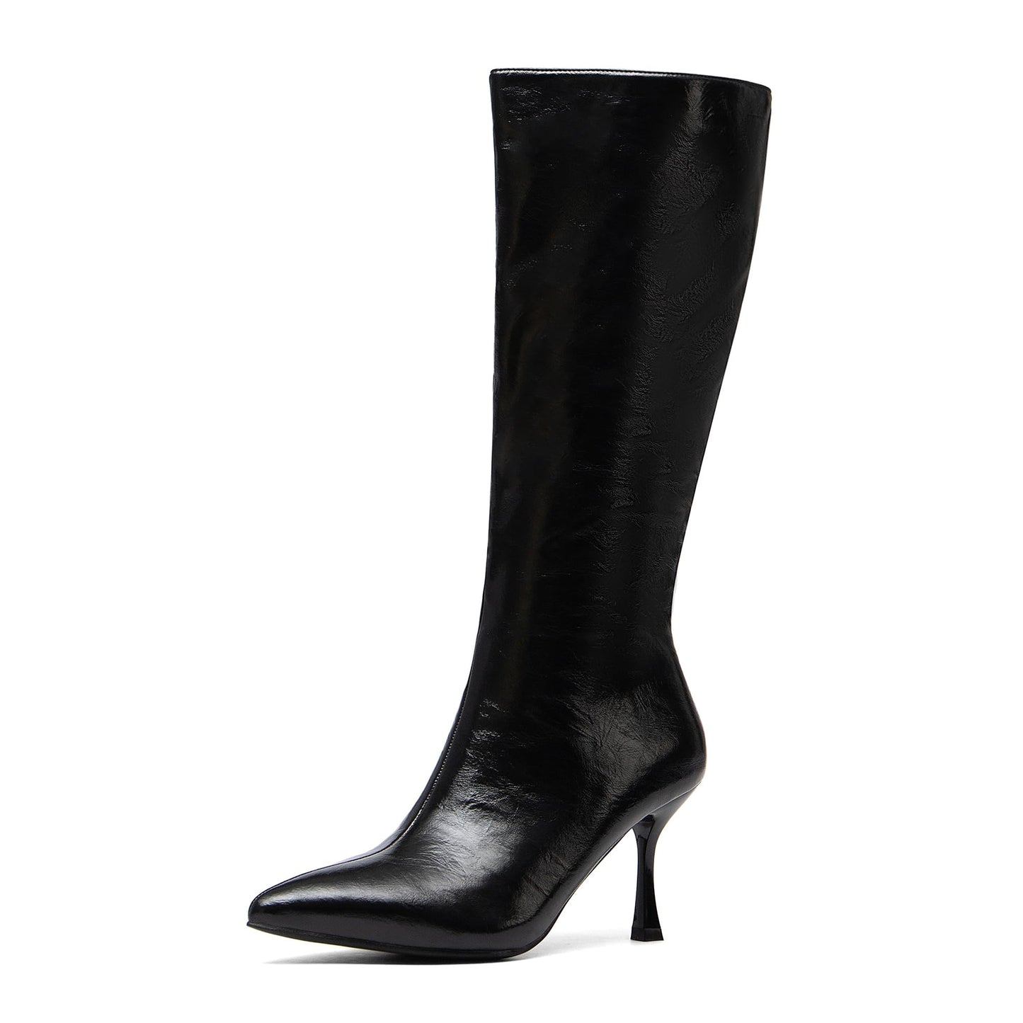 NEWBELLA Women's Suede Knee-High Boots - Sleek Design Stiletto Heel Boots for Daily Wear, Halloween, Christmas