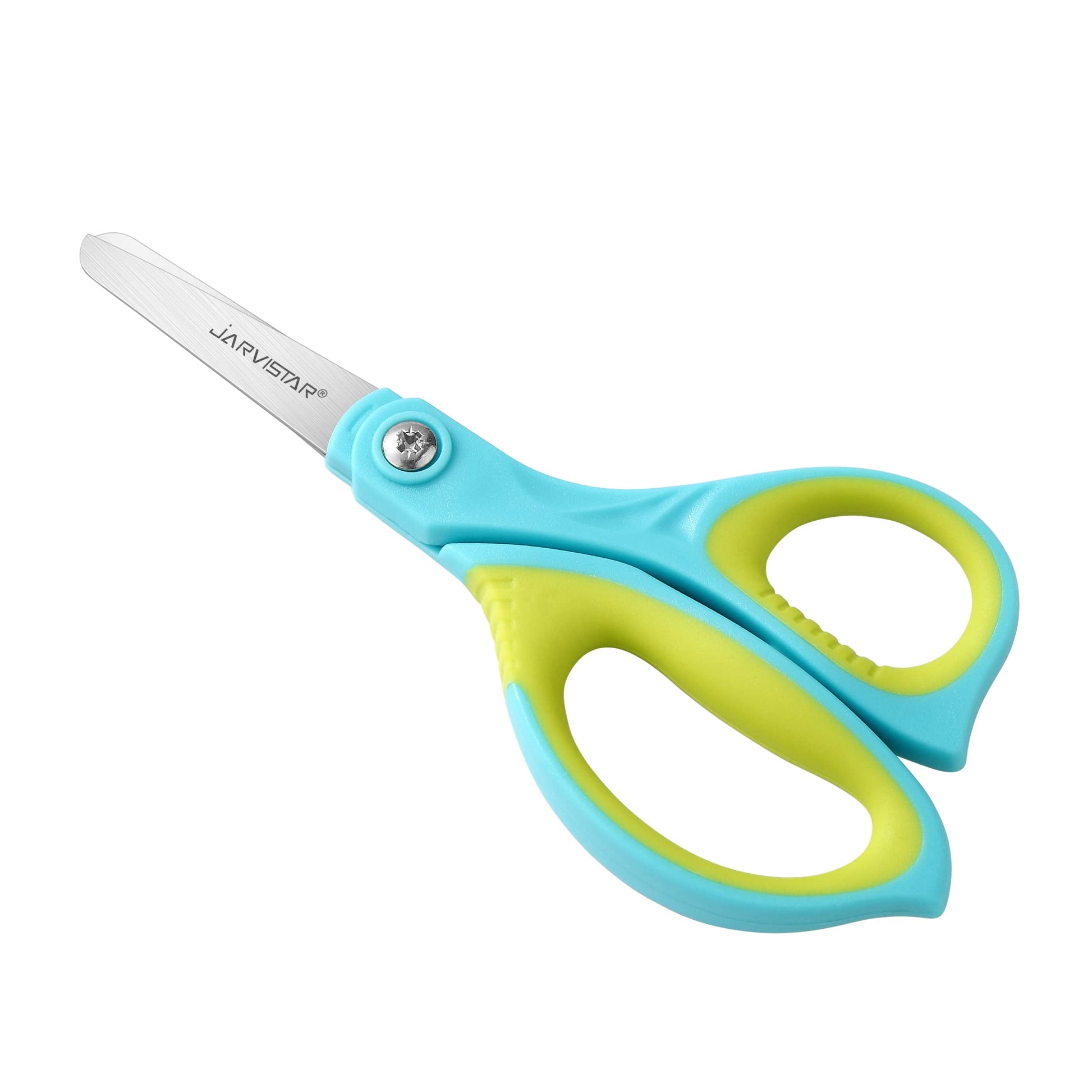 Kids Safety Scissors 4 Pack - 5.5 Inch Blunt Tip School Scissors with Cover for Children Ages 4+