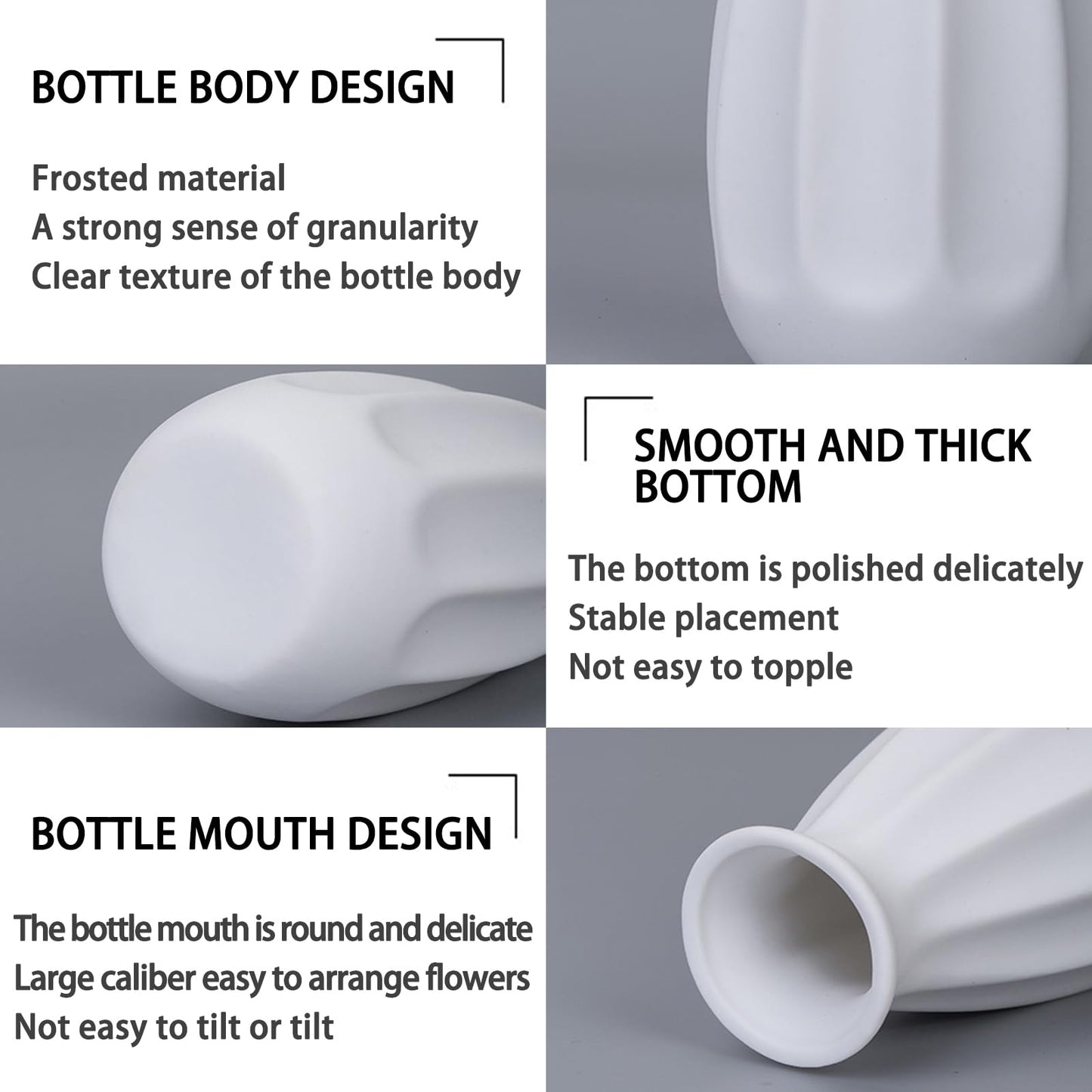 White Ceramic Bud Vases Set of 10 - 5 Inch Small Mini Vases for Flowers Centerpieces Decor