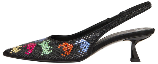 Kate Spade New York Space Invaders Slingback Pump, Black Multi, 5